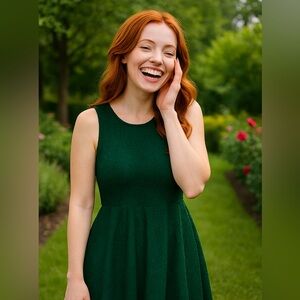 My Michelle Forest Green Sleeveless Mini Dress